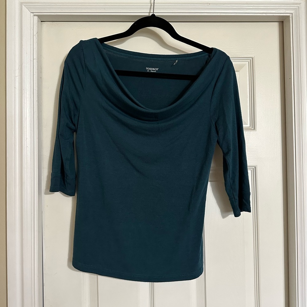 Green Toad&Co 3/4 sleeve shirt